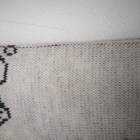 Mickey & Co Unisex Light Grey with Black Fringe Double Knit Scarf - Picture 4 of 4